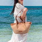 Soleil - Sac shopping en raphia