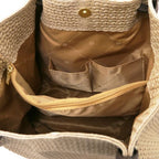 TL KeyLuck - Sac shopping en cuir imprimé tressé