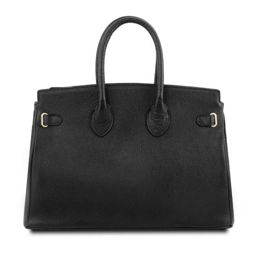 TL Bag - Leather handbag with golden hardware