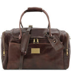 TL Voyager - Sac de voyage en cuir avec poches aux côtés