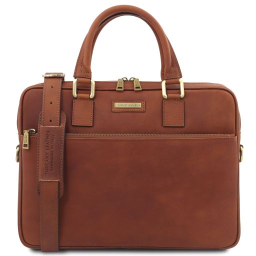 FERRARA – Italian Leather Laptop Briefcase