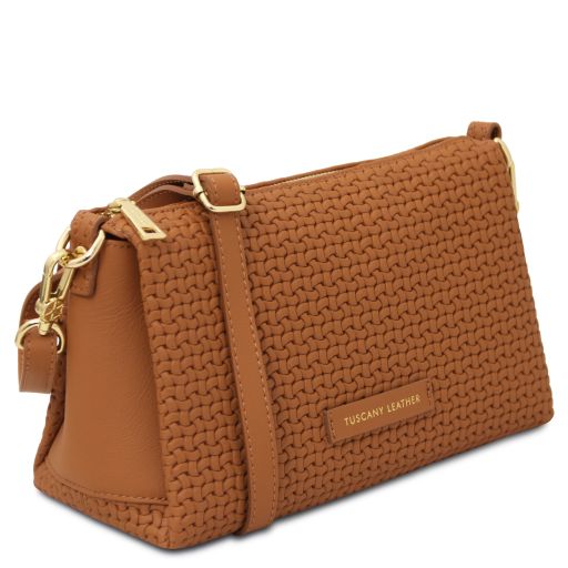 Dedalo - Sac bandoulière en cuir imprimé tressé Secondary image