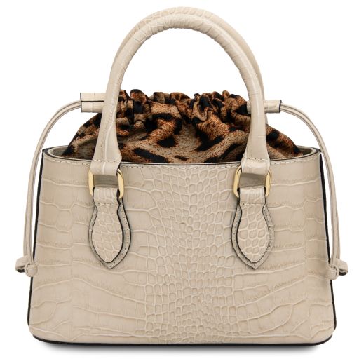 Croque - Croc print leather handbag