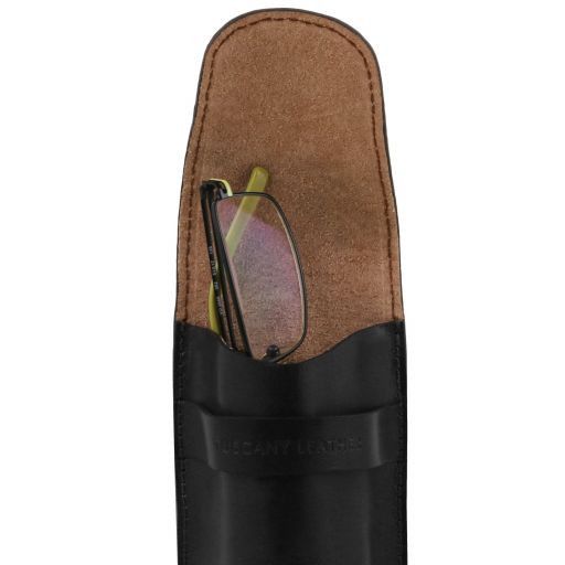 Exclusive leather crossbody case for glasses