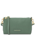 DEDALO — Woven Leather Crossbody Bag