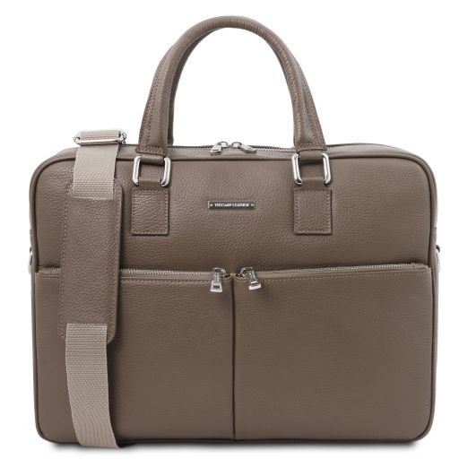 Treviso - Leather laptop briefcase