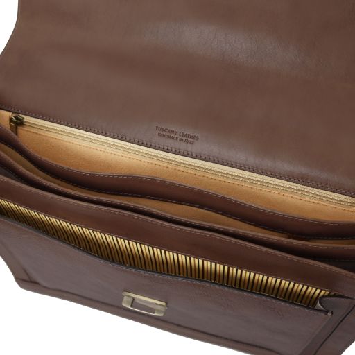Cremona - Cartable en cuir avec 3 compartiments