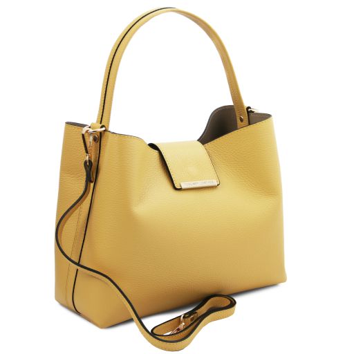 Clio - Leather secchiello bag