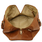 TL Voyager - Sac de voyage en cuir avec poche à l'arrière - Petit modèle