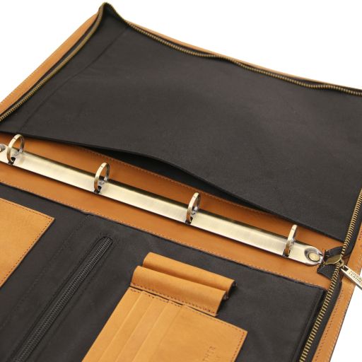 Augusto - Leather document case with ring binder