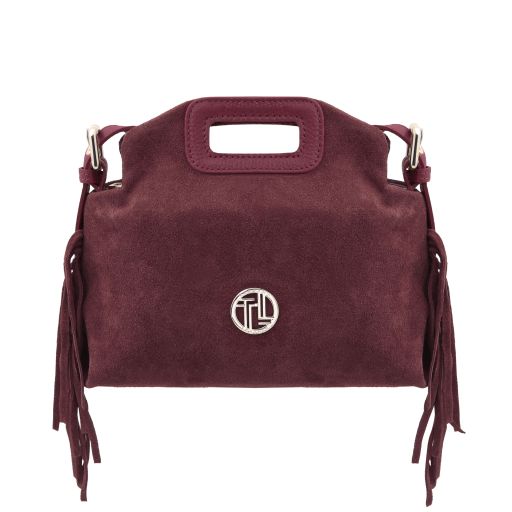 Nomade - Sac à main en cuir daim et franges