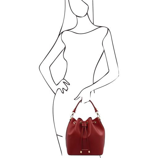 Vittoria - Sac seau pour femme en cuir