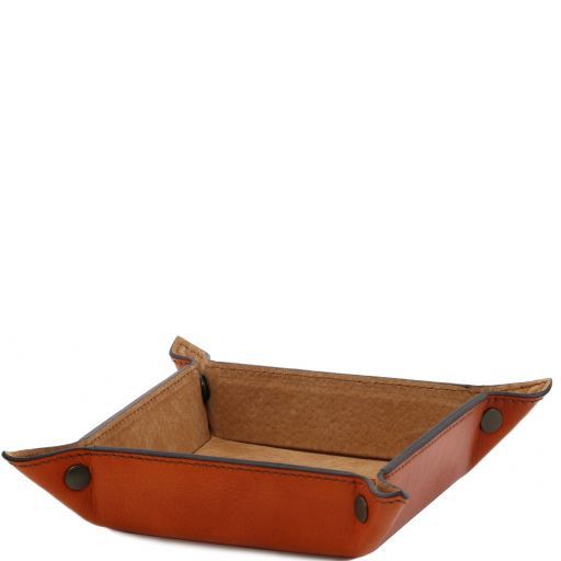 Exclusive leather valet tray small size