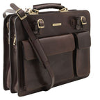 Venezia - Leather briefcase 2 compartments