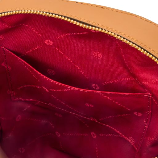 Dedalo - Woven printed leather backpack