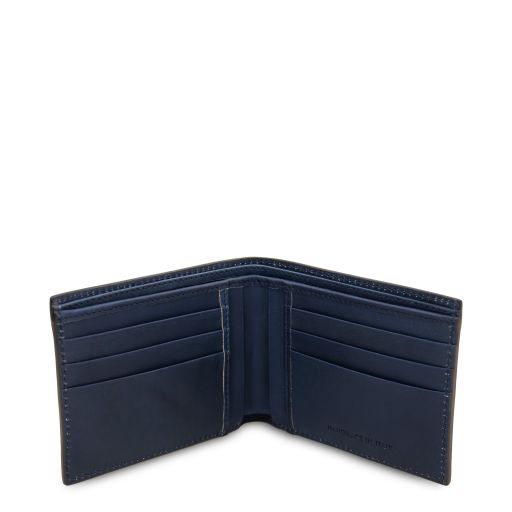 Elégant portefeuille en cuir pour homme avec 2 volets