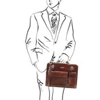 Venezia - Leather briefcase 2 compartments