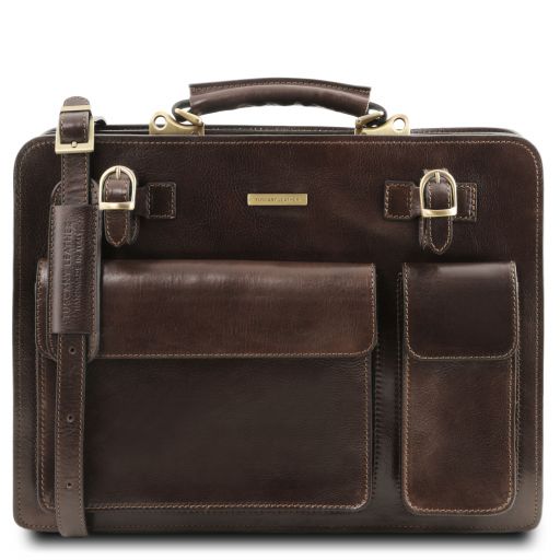 Venezia - Leather briefcase 2 compartments