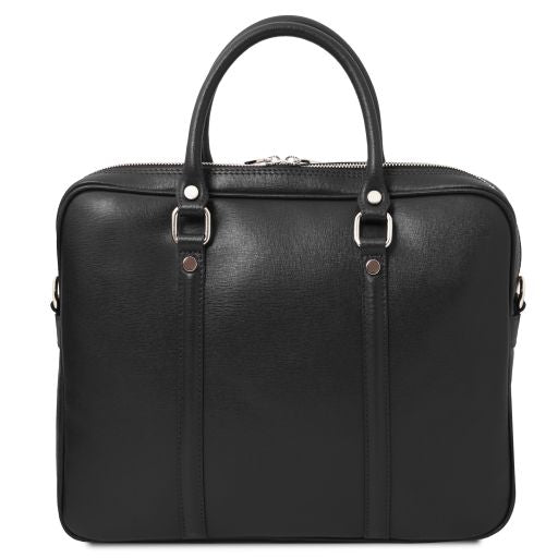 Prato - Elégante serviette pour portable en cuir Saffiano