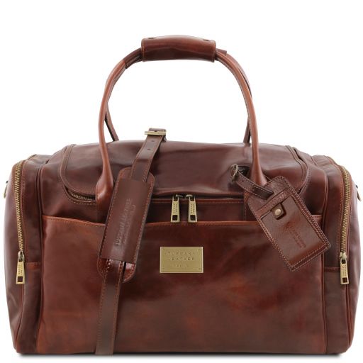 TL Voyager - Travel leather bag with side pockets Main image