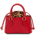 Croque - Croc print leather handbag