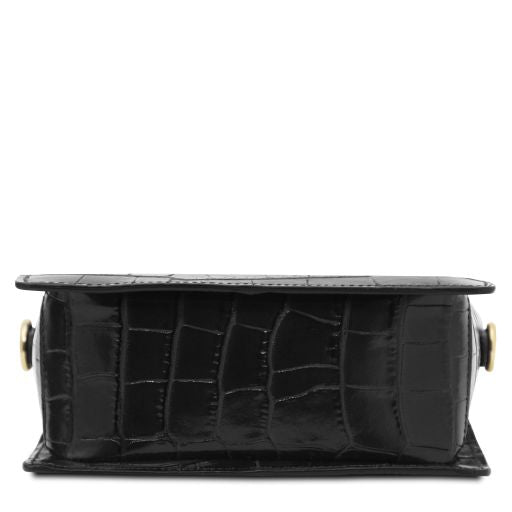 Croque - Croc print leather handbag