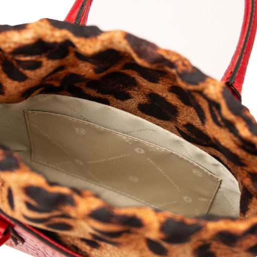 Croque - Croc print leather handbag