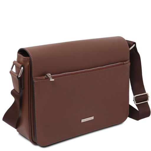 Messenger - Sac messenger en cuir Saffiano