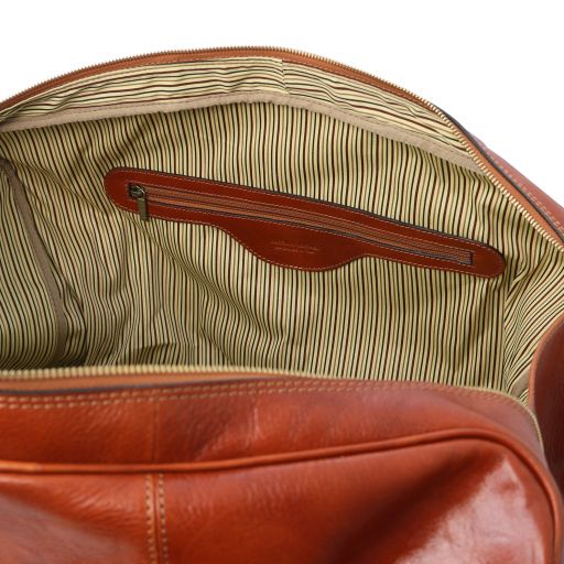 TL Voyager - Sac de voyage en cuir avec poche frontale