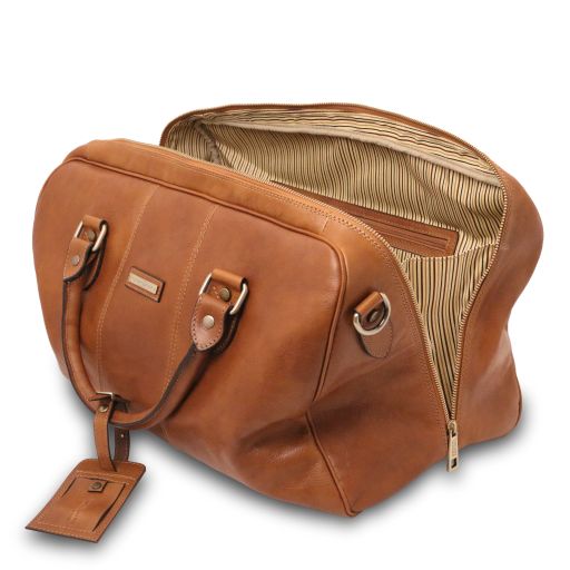 Lisbona - Travel leather duffle bag - Small size
