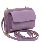 Urania - Leather wallet/phone holder with strap