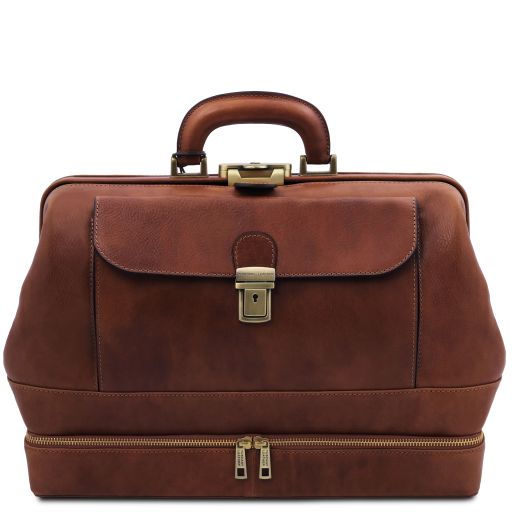 Giotto - Elégante Mallette médecin en cuir à double fond