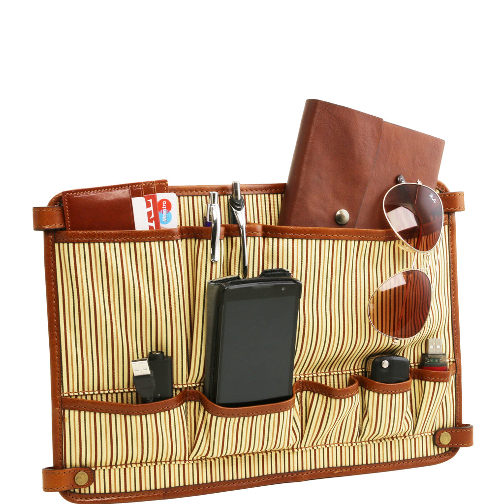 Serviette ordinateur ALESSANDRIA cuir 4 compartiments TL SMART